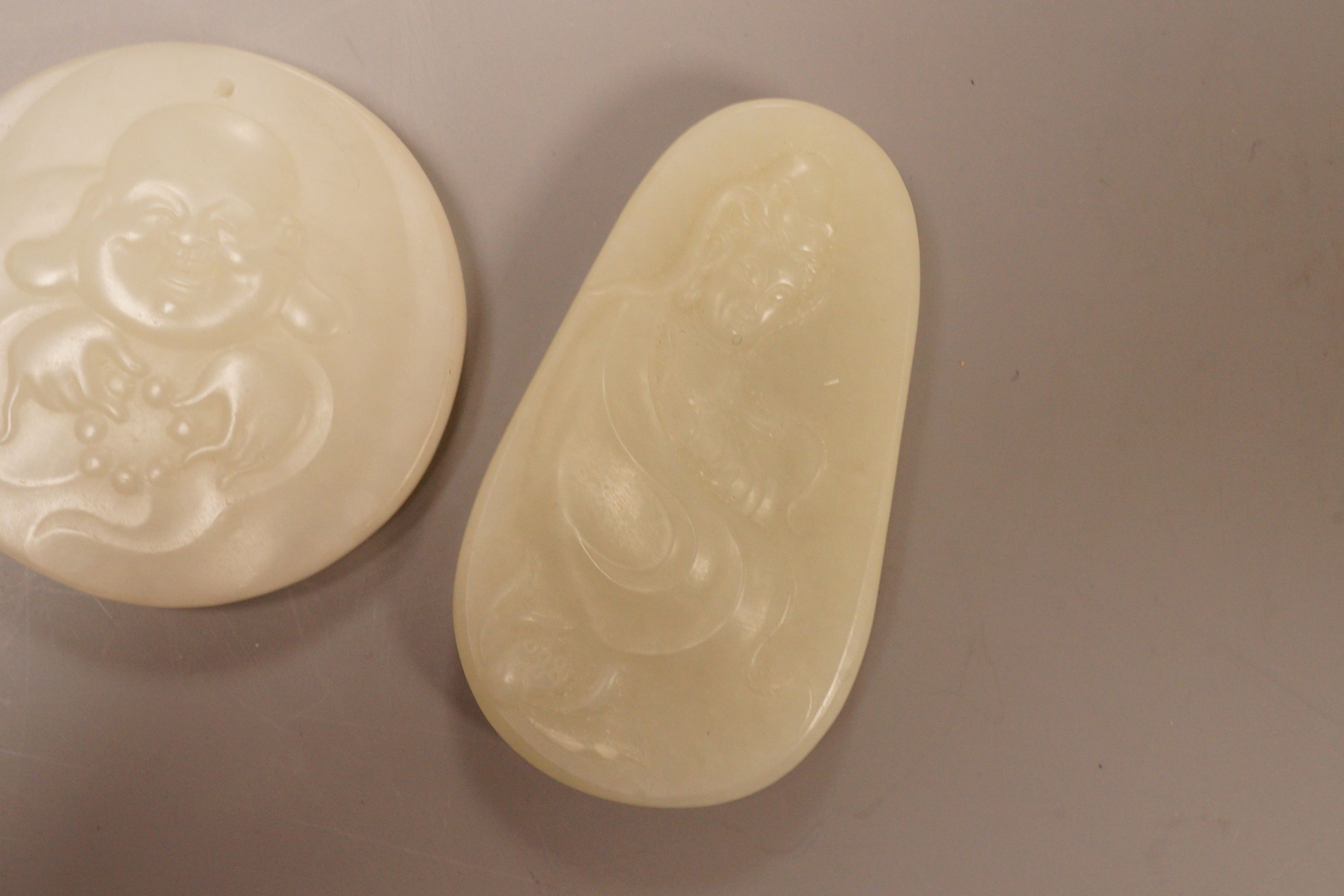 Two Chinese jade plaques